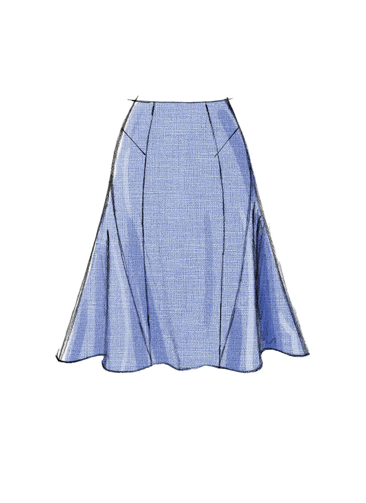 Vogue Patterns V8750 pattern envelope showing skirts designs
