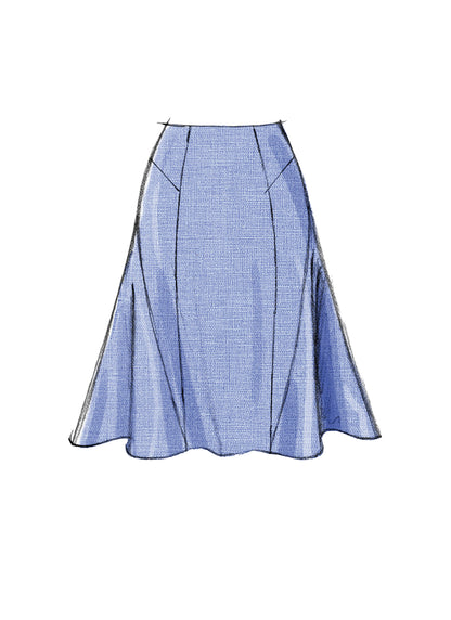 Vogue Patterns V8750 pattern envelope showing skirts designs