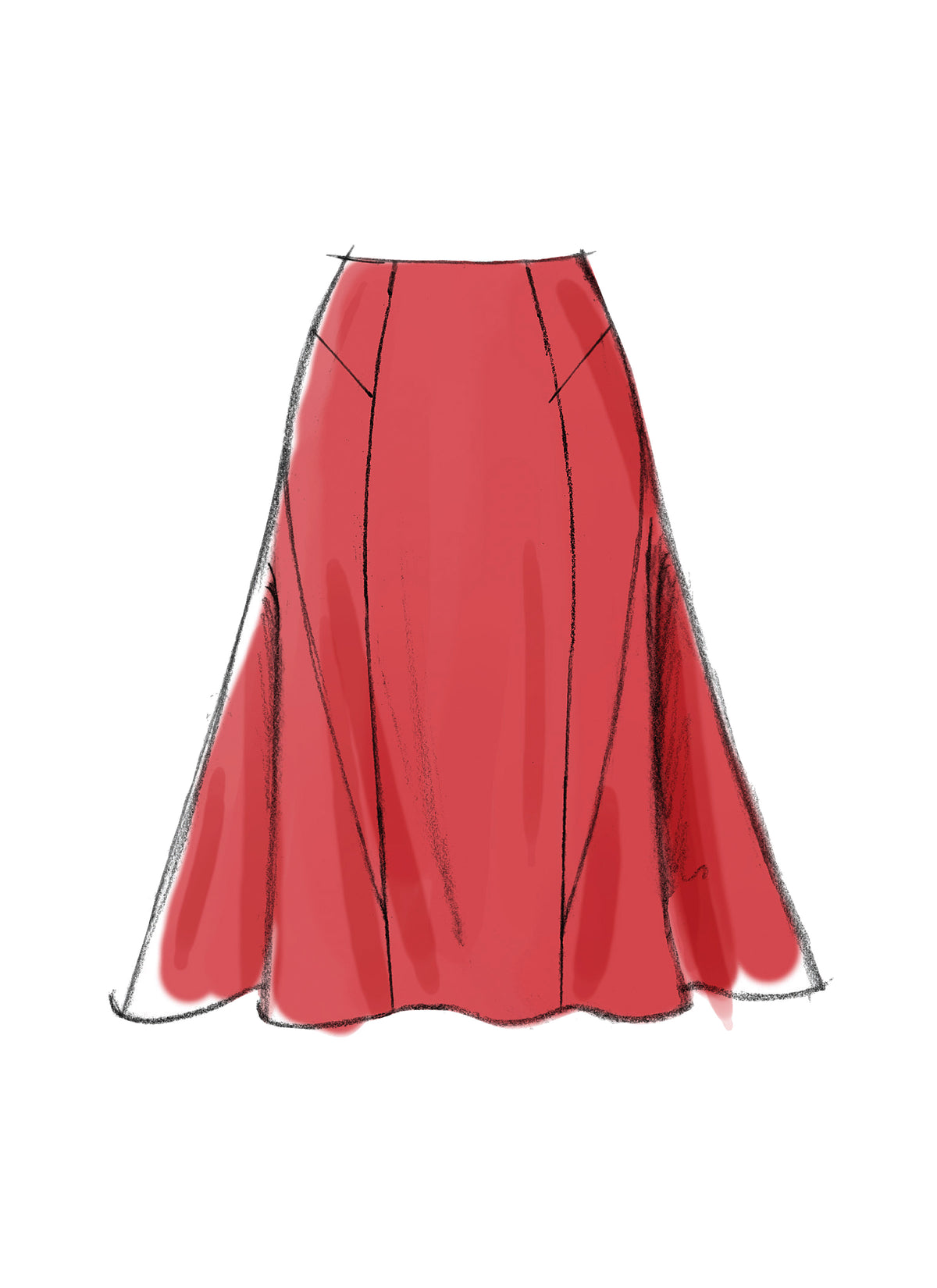 Vogue Patterns V8750 pattern envelope showing skirts designs