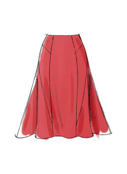 Vogue Patterns V8750 pattern envelope showing skirts designs