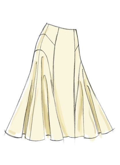 Vogue Patterns V8750 pattern envelope showing skirts designs