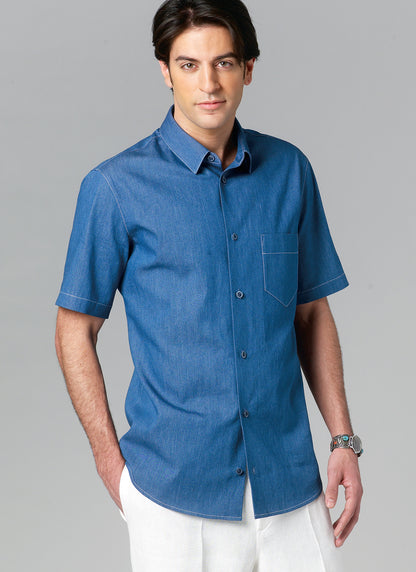 Vogue Patterns V8759 pattern envelope showing men's fitted shirt designs