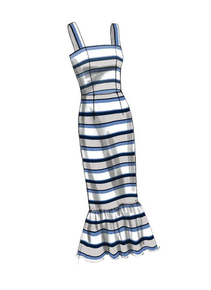 Vogue Patterns V8766 pattern envelope showing lined dress designs