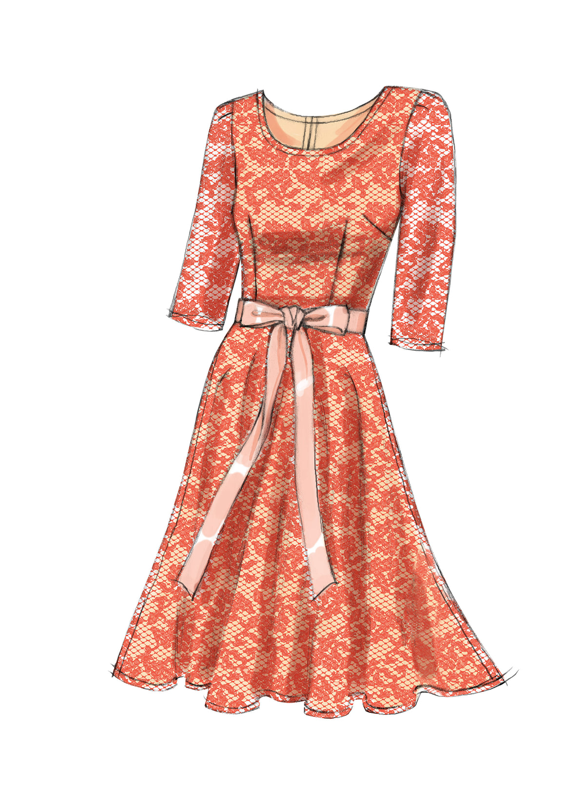 Vogue Patterns V8766 pattern envelope showing lined dress designs