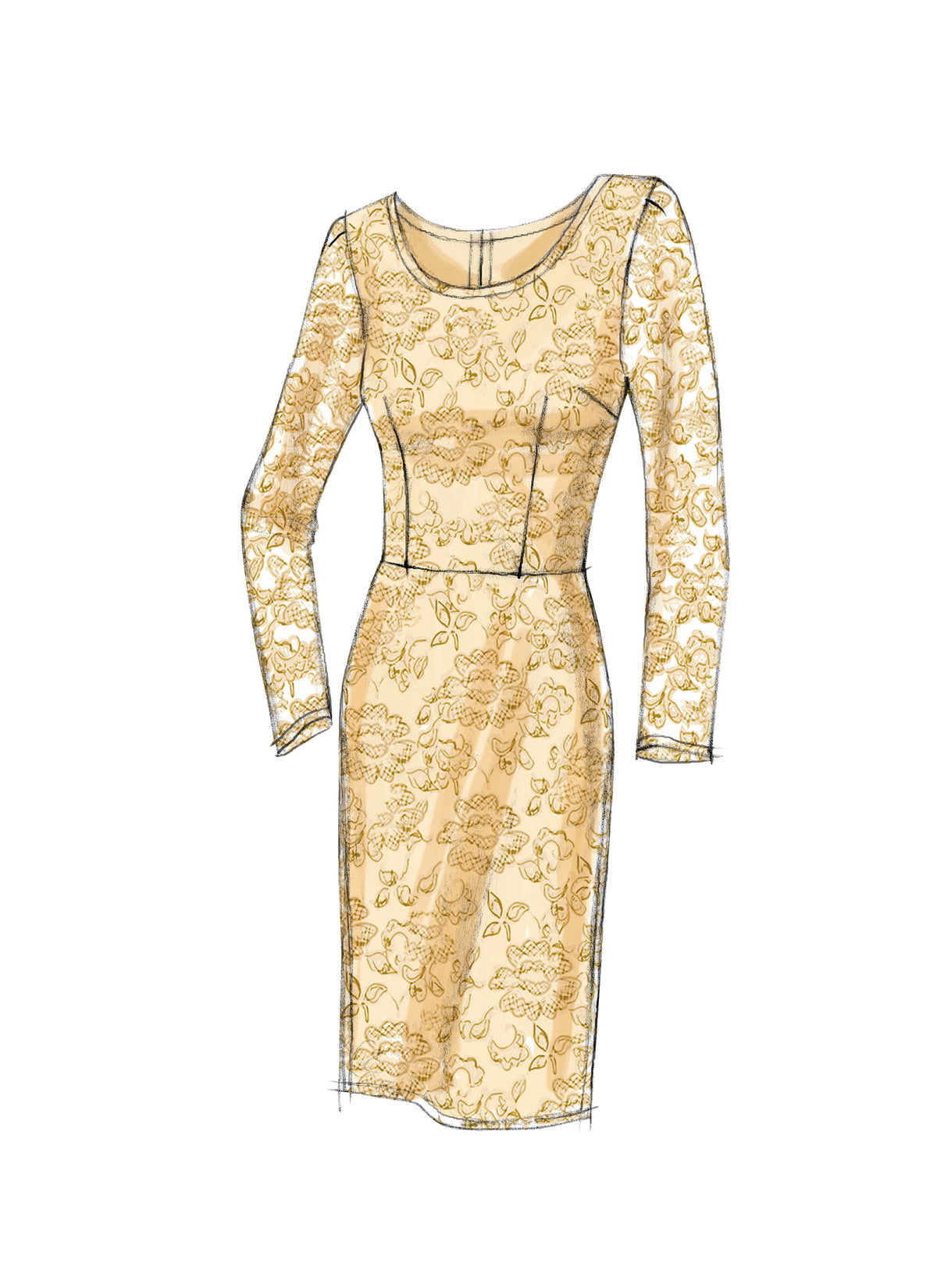 Vogue Patterns V8766 pattern envelope showing lined dress designs