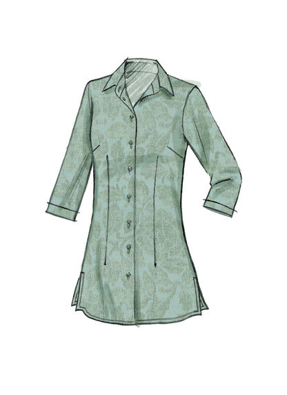 Vogue Patterns V8772 pattern envelope showing fitted blouse designs