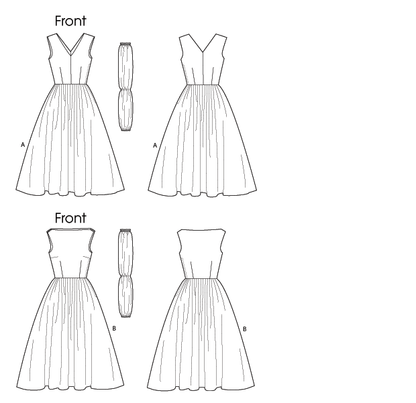 Vogue Patterns V8789 pattern envelope showing sleeveless dress designs