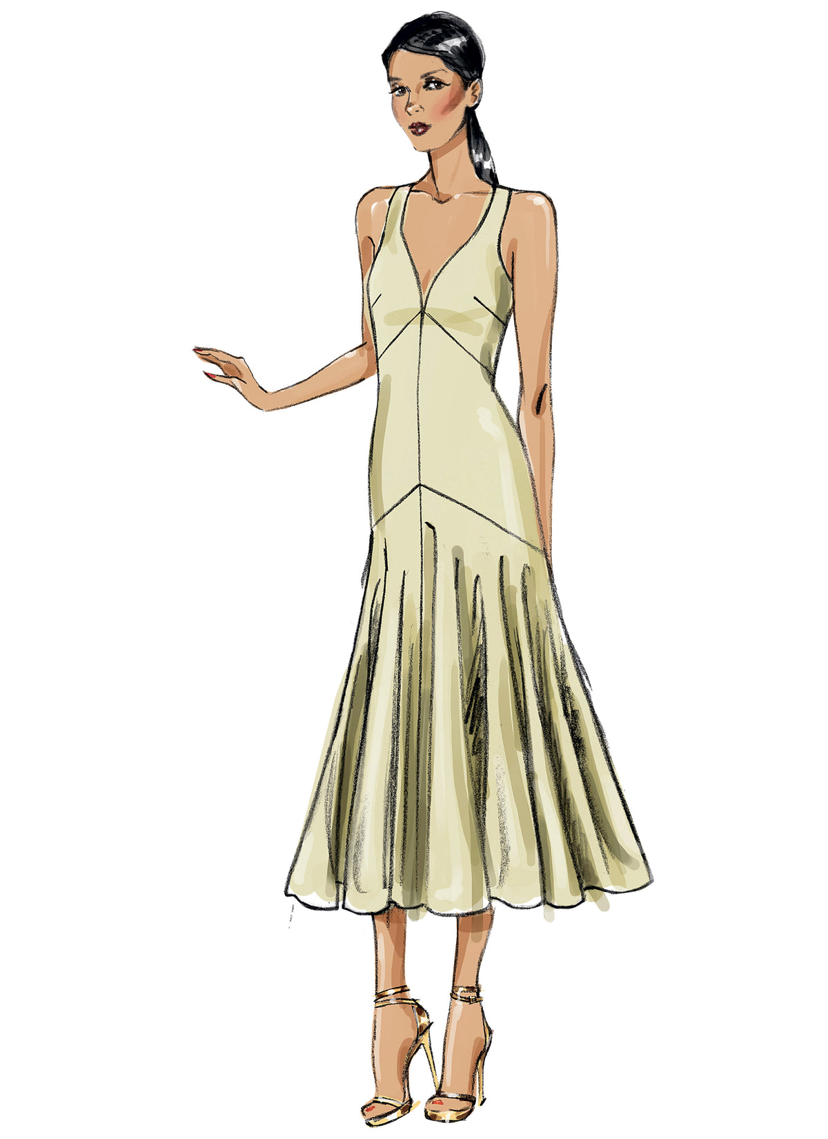 Vogue Patterns V8814 pattern envelope showing special occasion dress designs