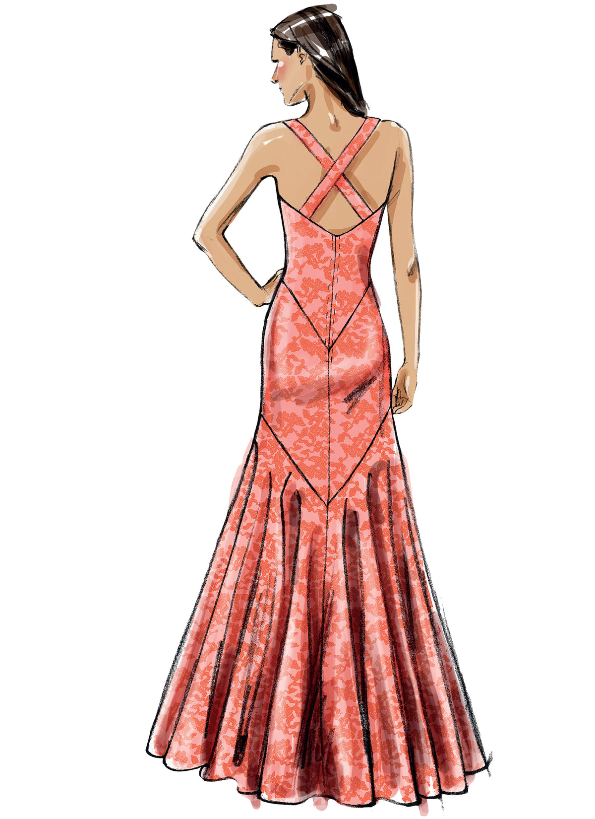 Vogue Patterns V8814 pattern envelope showing special occasion dress designs