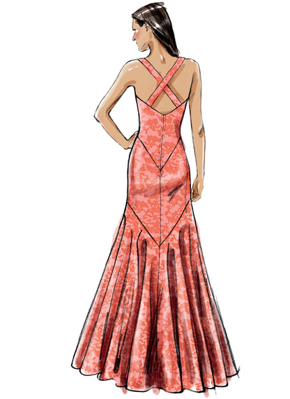 Vogue Patterns V8814 pattern envelope showing special occasion dress designs
