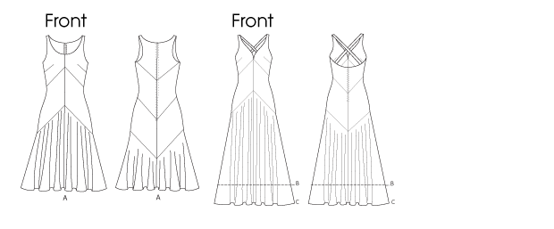 Vogue Patterns V8814 pattern envelope showing special occasion dress designs