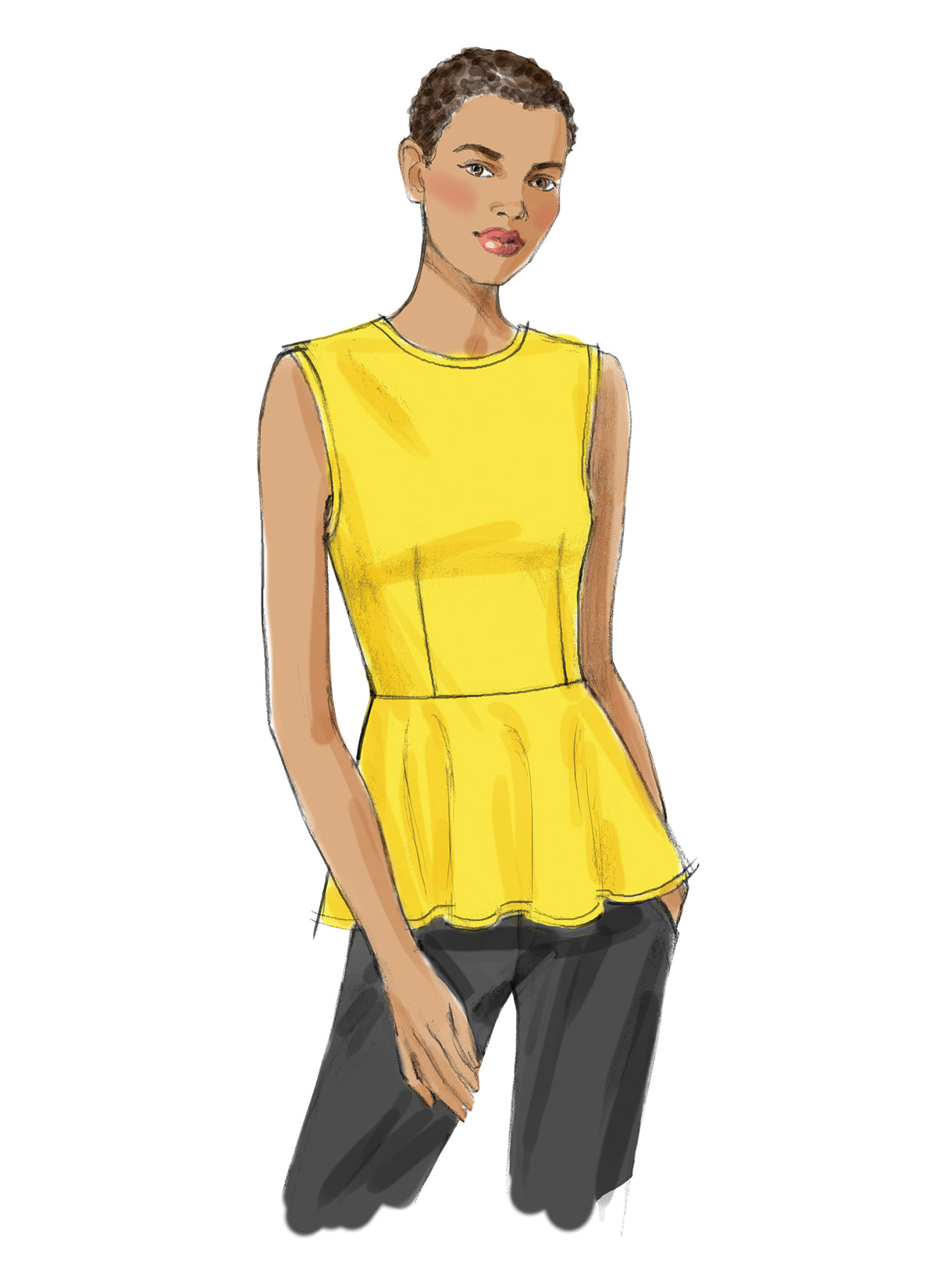 Vogue Patterns V8815 pattern envelope showing fitted top designs