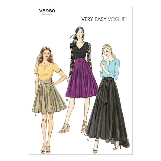 Vogue Patterns V8980 skirt sewing pattern envelope