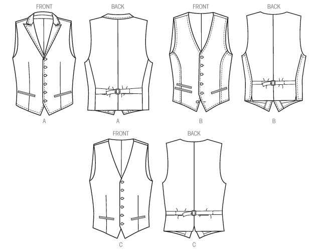 Vogue Patterns V8987 waistcoat sewing pattern envelope