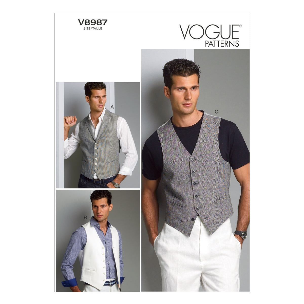 Vogue Patterns V8987 waistcoat sewing pattern envelope