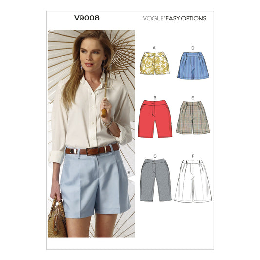Vogue Patterns V9008 shorts sewing pattern envelope