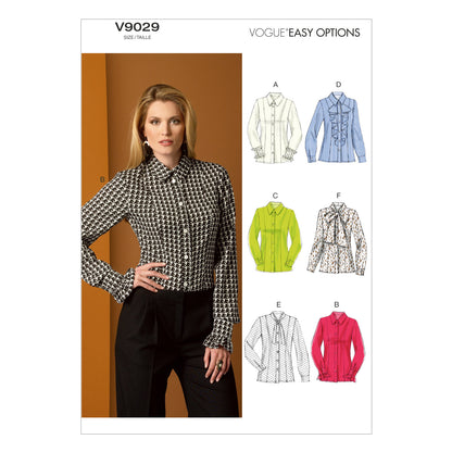 Vogue Patterns V9029 blouse sewing pattern envelope