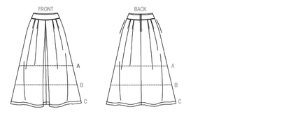 Vogue Patterns V9090 envelope showing misses' pleated skirt designs