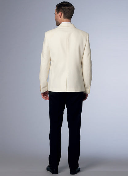 Vogue Patterns V9097 envelope showing men's lined jacket designs