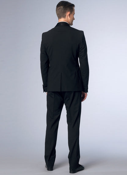 Vogue Patterns V9097 envelope showing men's lined jacket designs