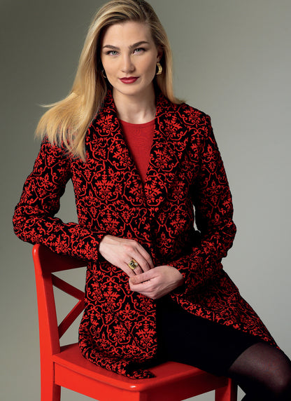 Vogue Patterns V9133 envelope showing misses' unlined jacket designs