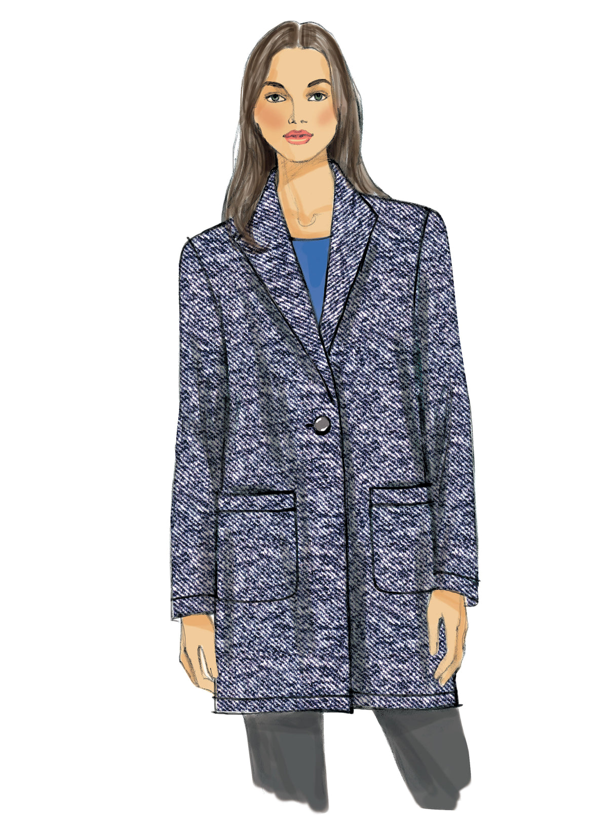 Vogue Patterns V9133 envelope showing misses' unlined jacket designs