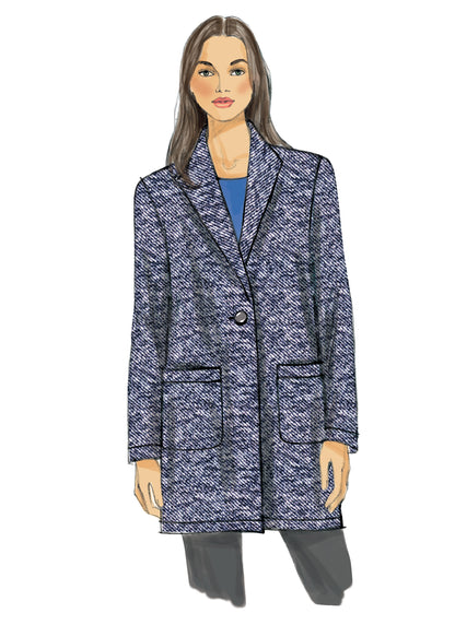 Vogue Patterns V9133 envelope showing misses' unlined jacket designs