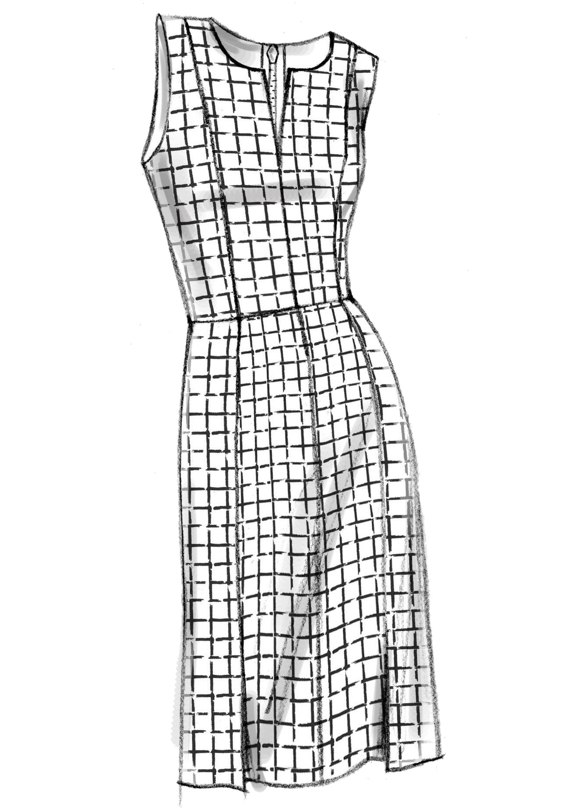 Vogue Patterns V9167 envelope showing misses' pleated skirt dress designs