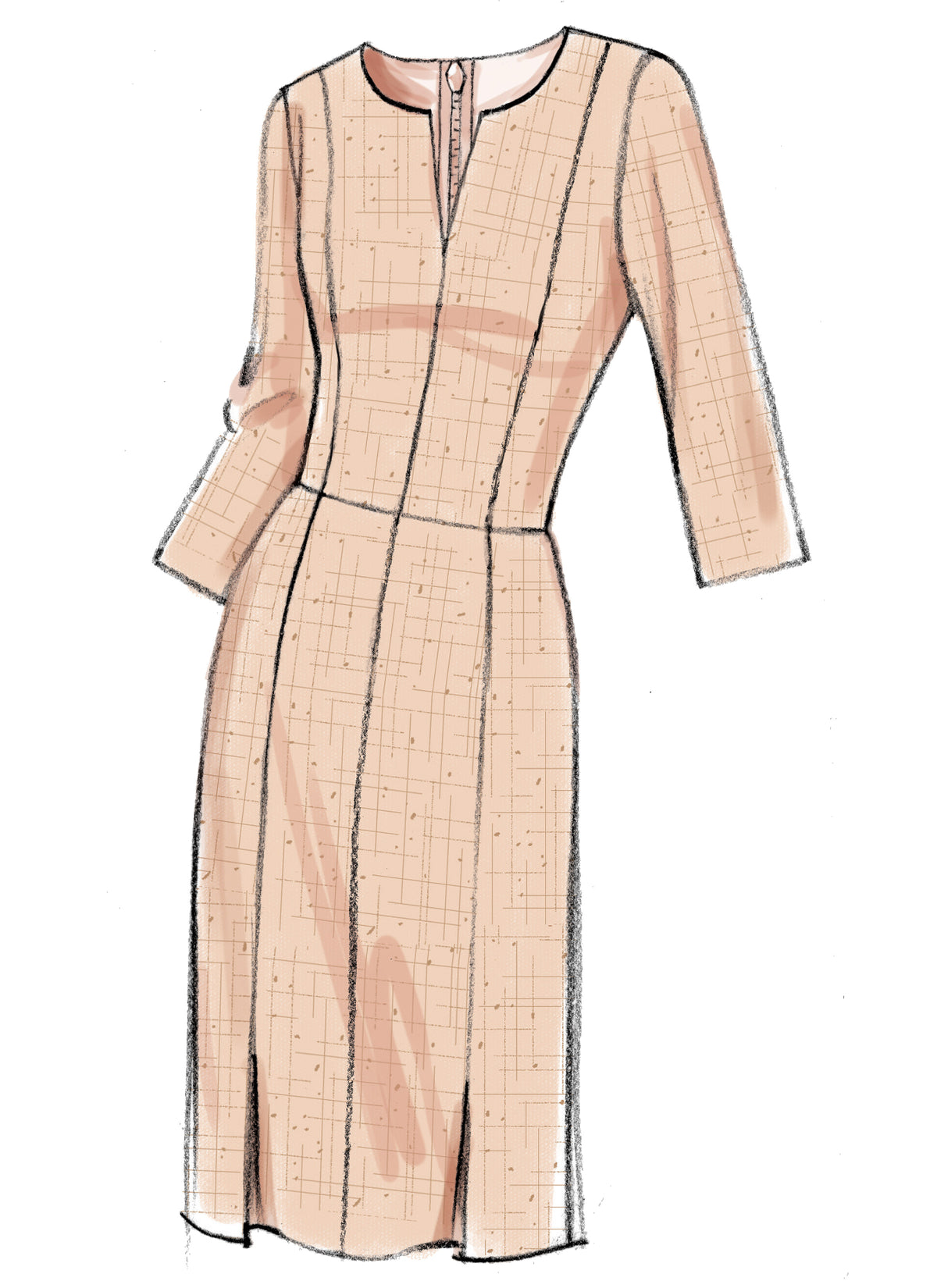 Vogue Patterns V9167 envelope showing misses' pleated skirt dress designs
