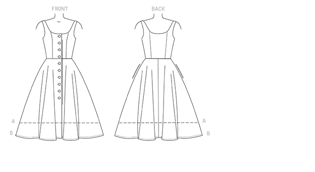 Vogue Patterns V9182 envelope showing misses' sleeveless button-front dress designs