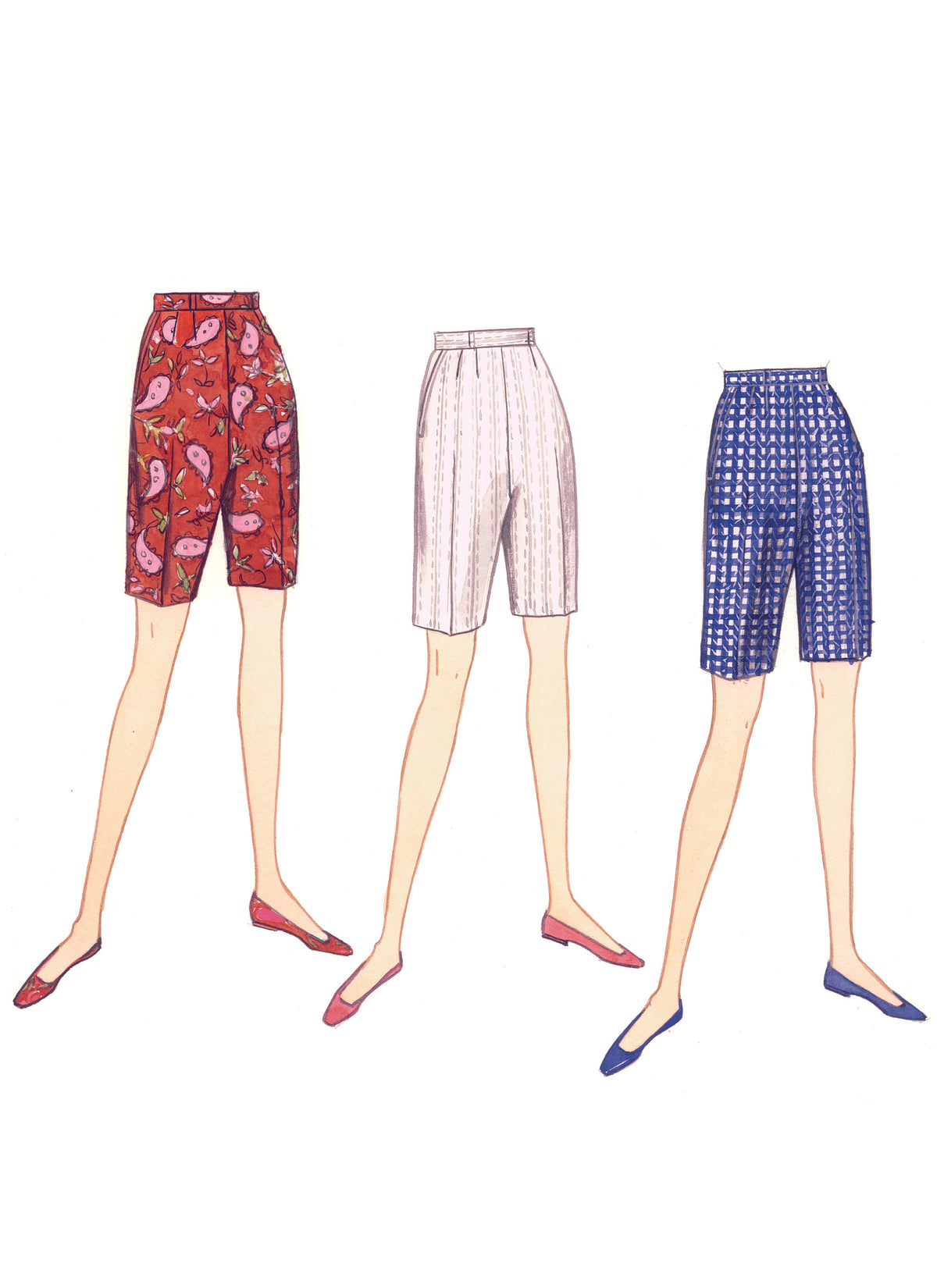 Vogue Patterns V9189 envelope showing misses' shorts & tapered trousers designs