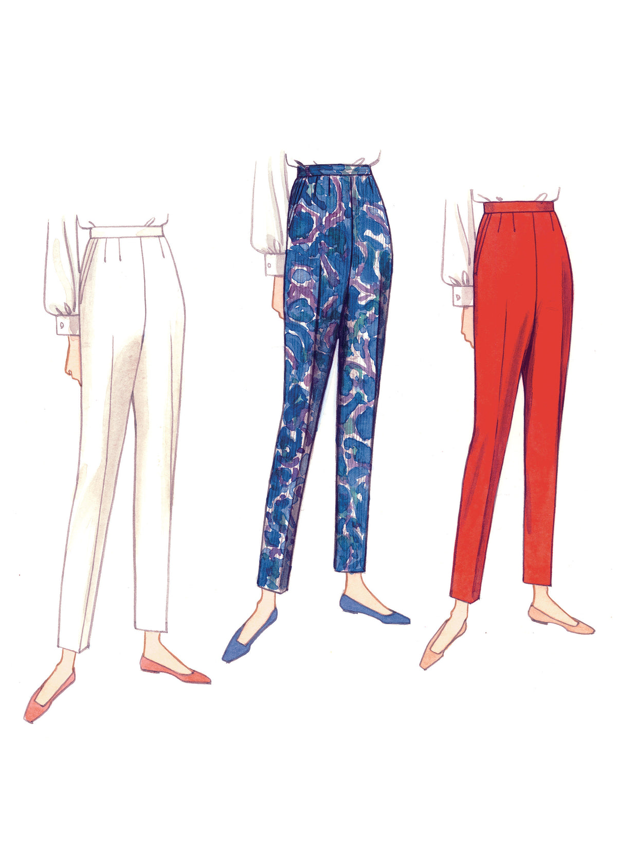Vogue Patterns V9189 envelope showing misses' shorts & tapered trousers designs