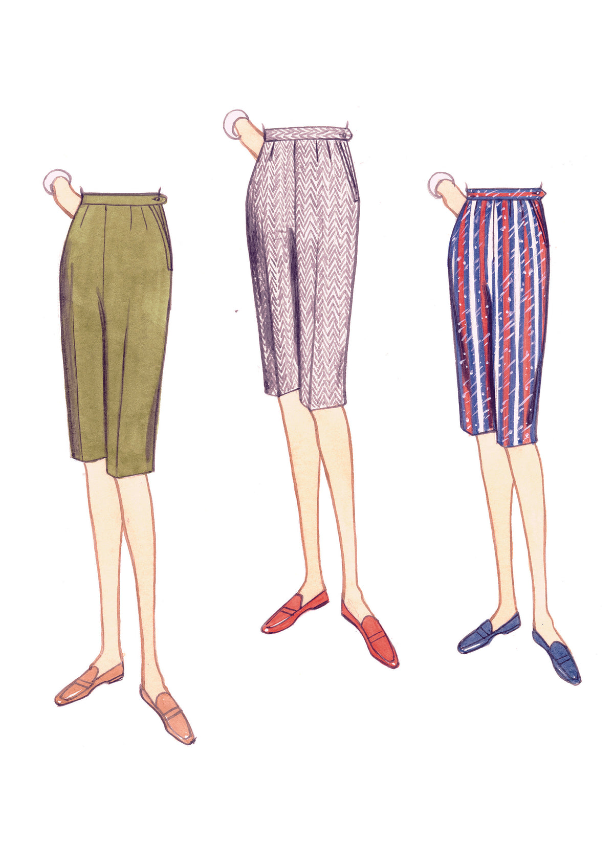 Vogue Patterns V9189 envelope showing misses' shorts & tapered trousers designs