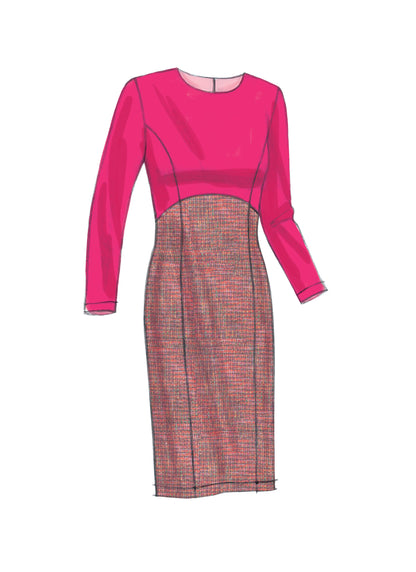 Vogue Patterns V9202 envelope showing misses' empire waist dress designs
