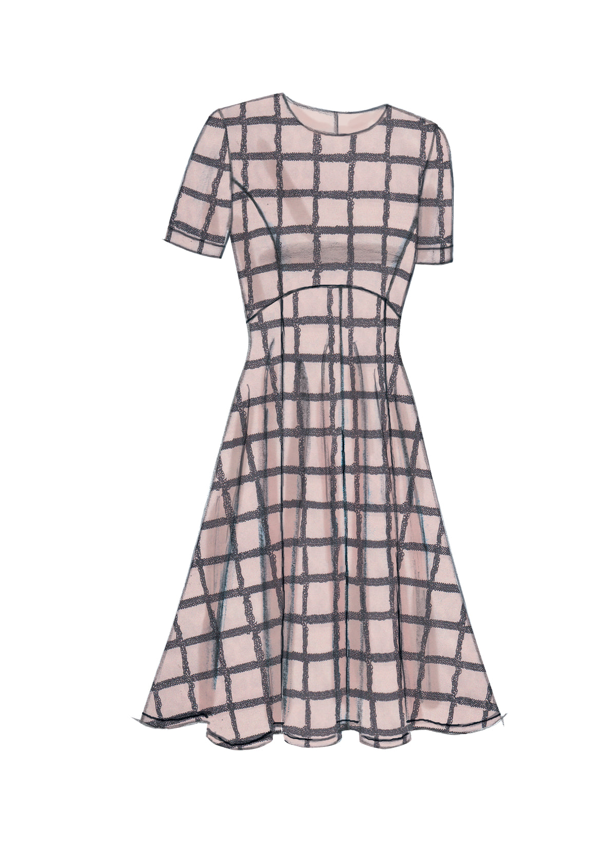 Vogue Patterns V9202 envelope showing misses' empire waist dress designs
