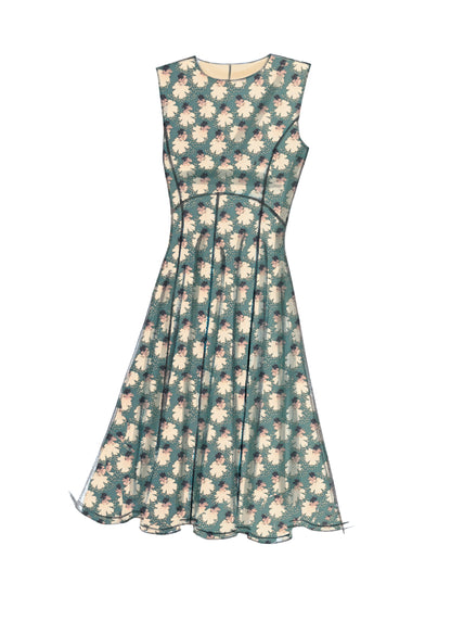 Vogue Patterns V9202 envelope showing misses' empire waist dress designs