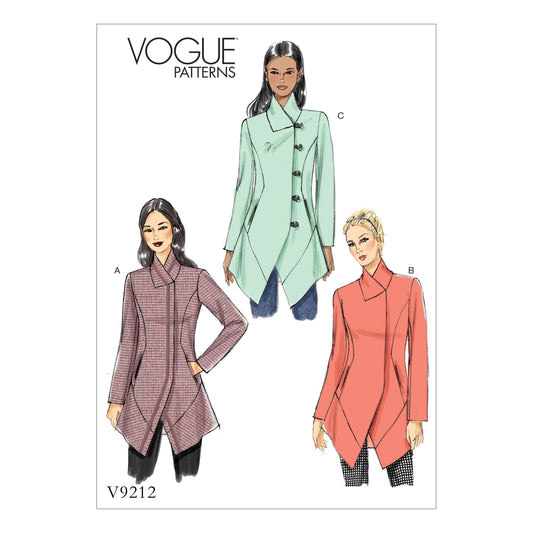 Vogue Patterns V9212 envelope showing misses' lined jacket designs