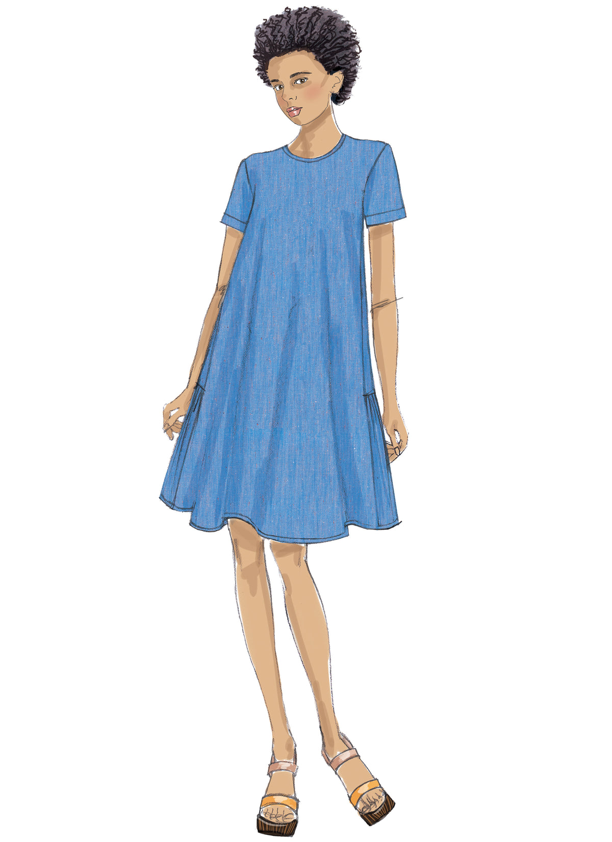 Vogue Patterns V9237 envelope showing misses' pullover dress designs