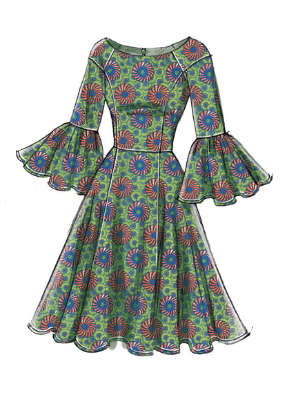 Vogue Patterns V9239 envelope showing misses' fitted bodice dress designs