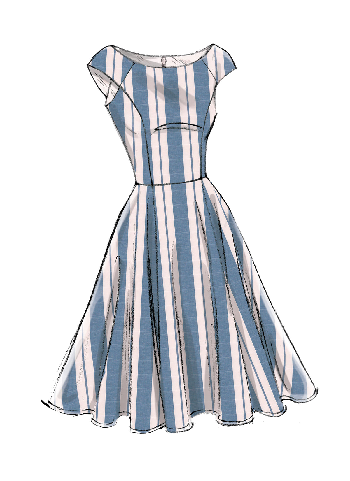 Vogue Patterns V9239 envelope showing misses' fitted bodice dress designs