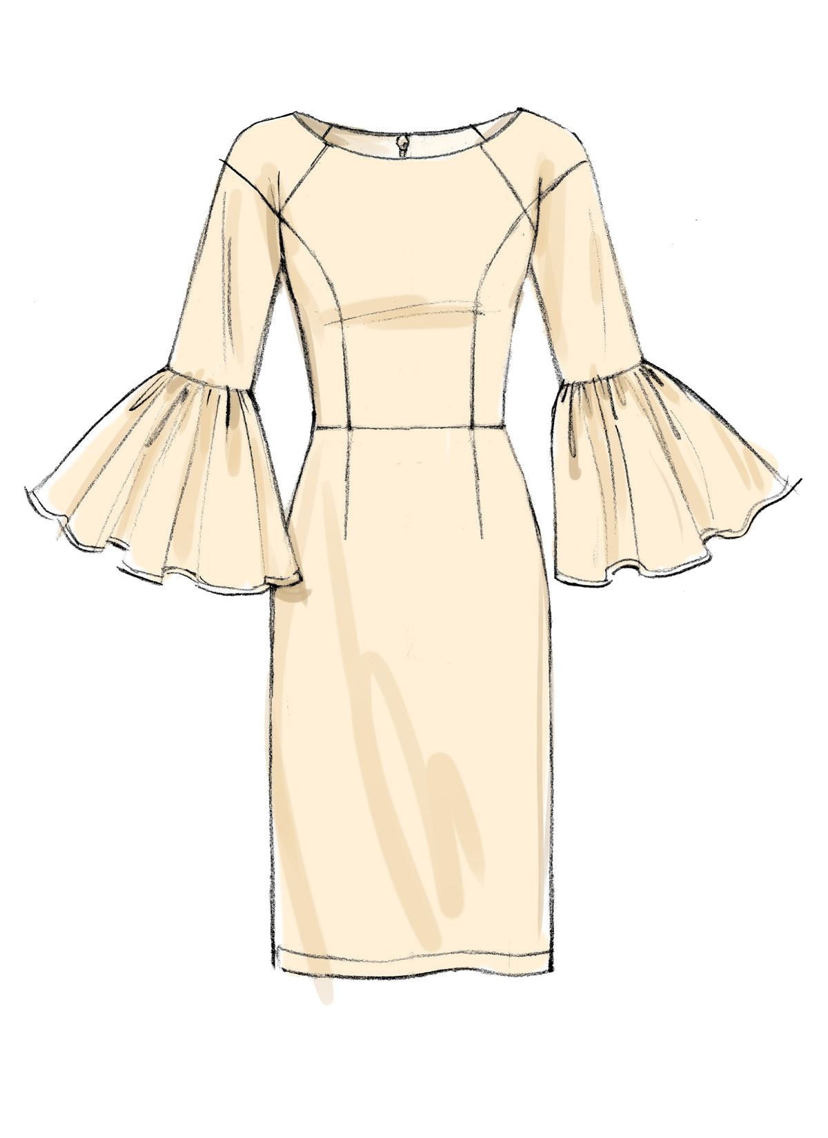 Vogue Patterns V9239 sewing pattern envelope showing the fitted bodice dress designs