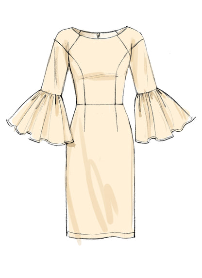 Vogue Patterns V9239 sewing pattern envelope showing the fitted bodice dress designs