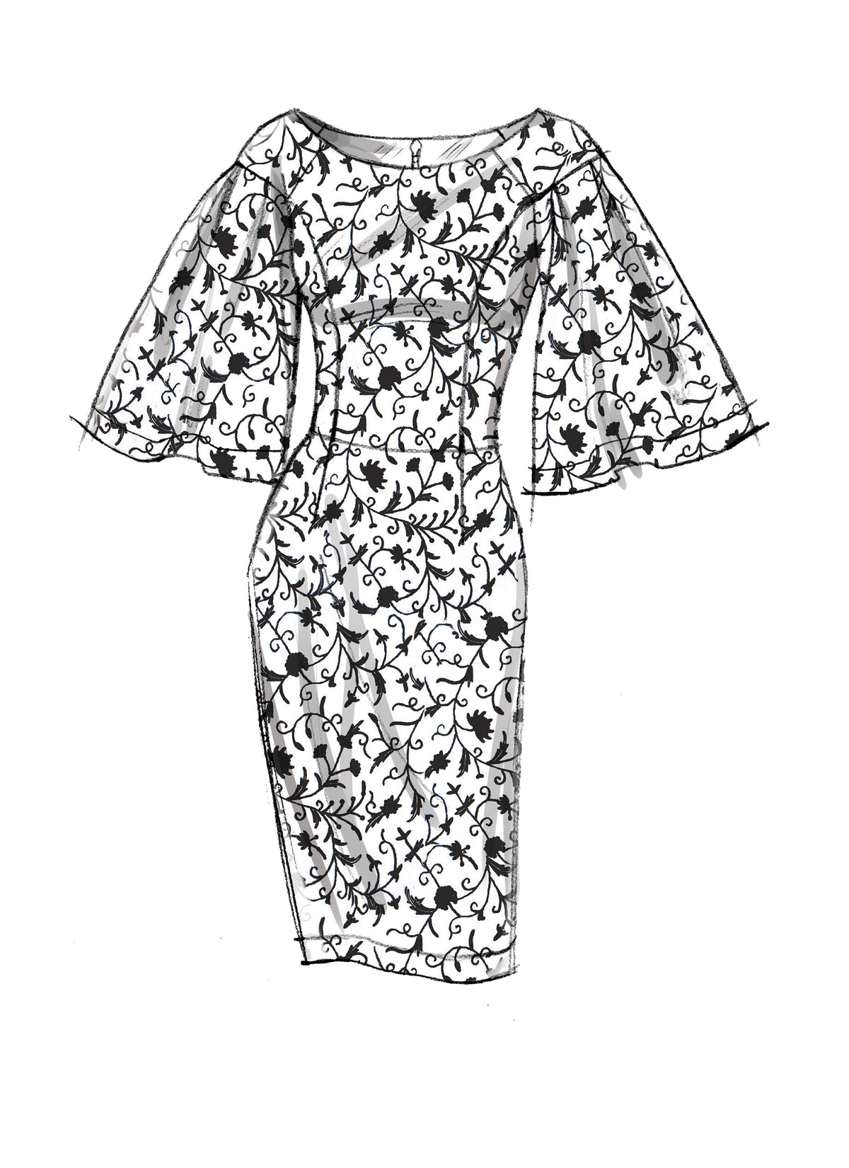 Vogue Patterns V9239 sewing pattern envelope showing the fitted bodice dress designs