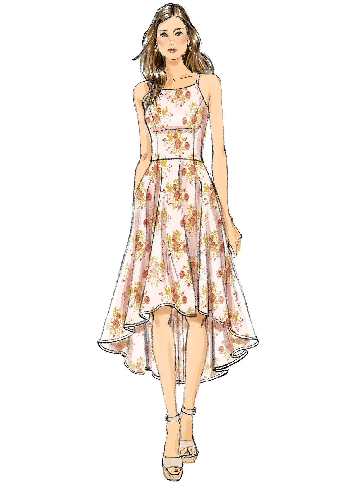 Vogue Patterns V9252 sewing pattern envelope showing the close-fitting dress designs