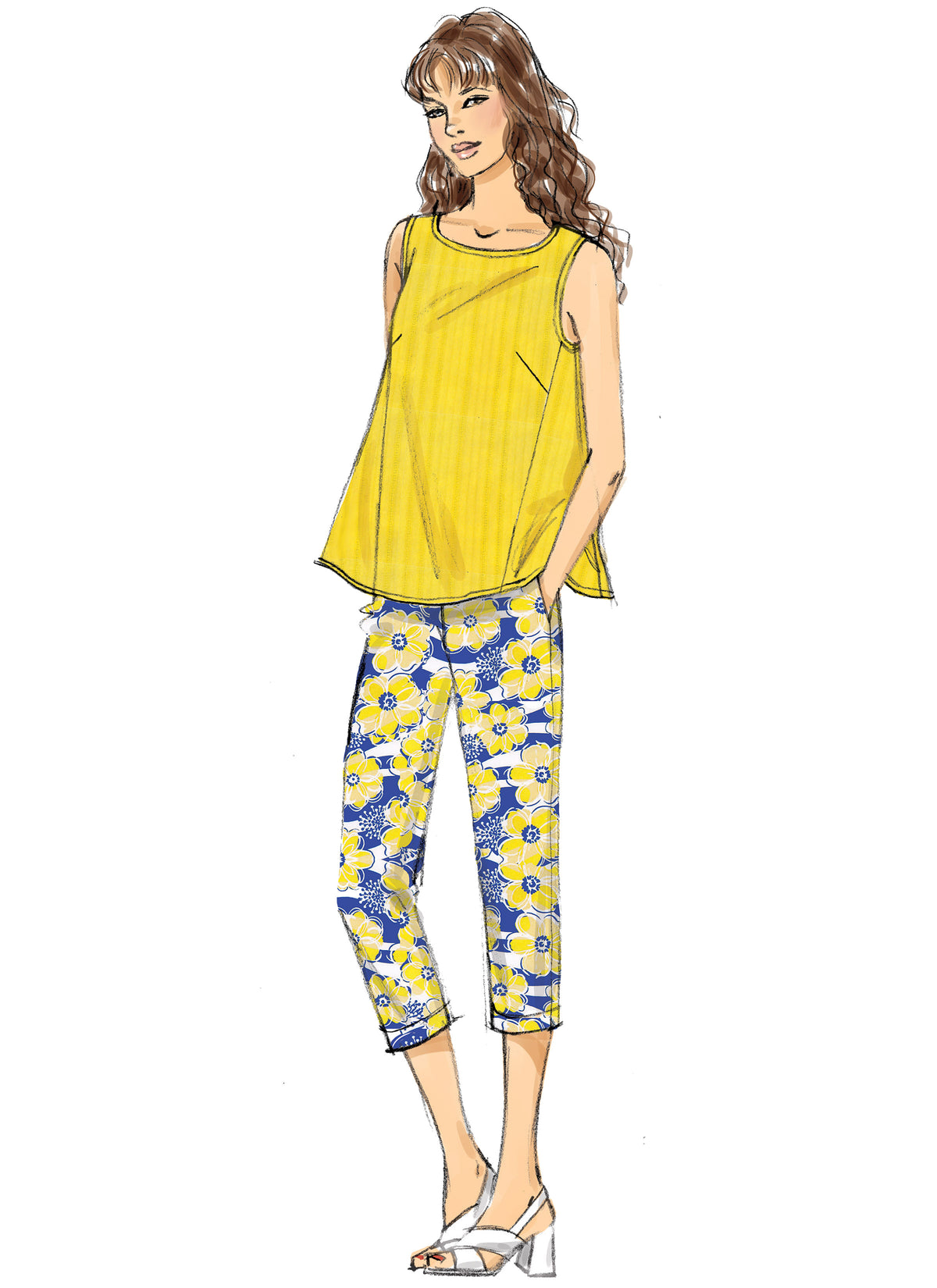 Vogue Patterns V9258 sewing pattern envelope showing the loose-fitting top designs