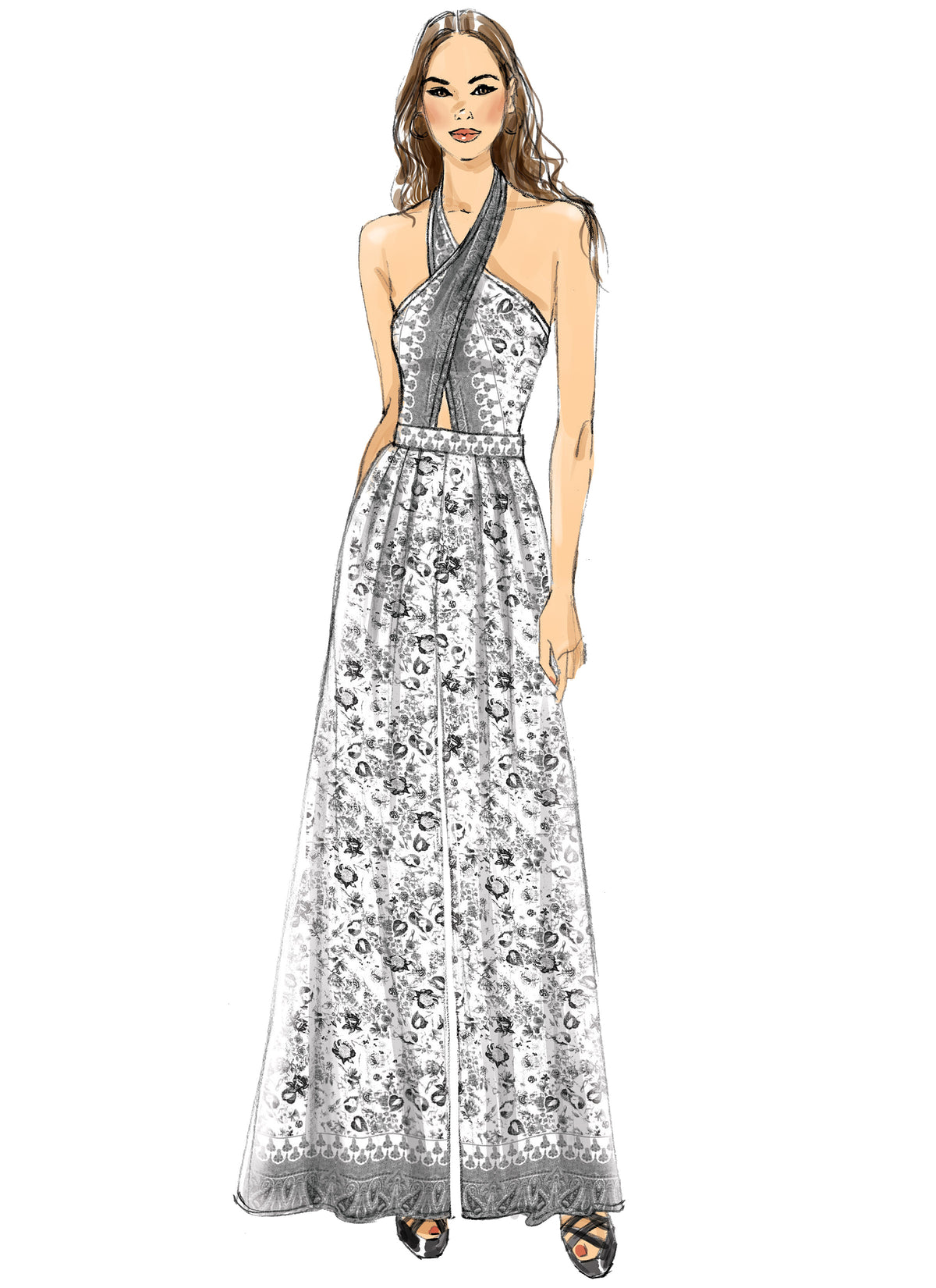 Vogue Patterns V9259 sewing pattern envelope showing the halter romper and jumpsuit designs