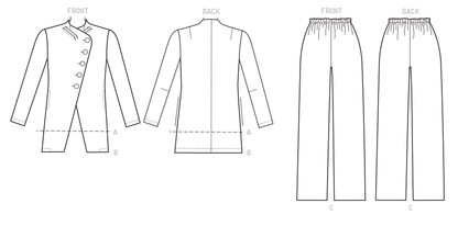 Vogue Patterns V9274 sewing pattern envelope showing the loose-fitting jacket designs