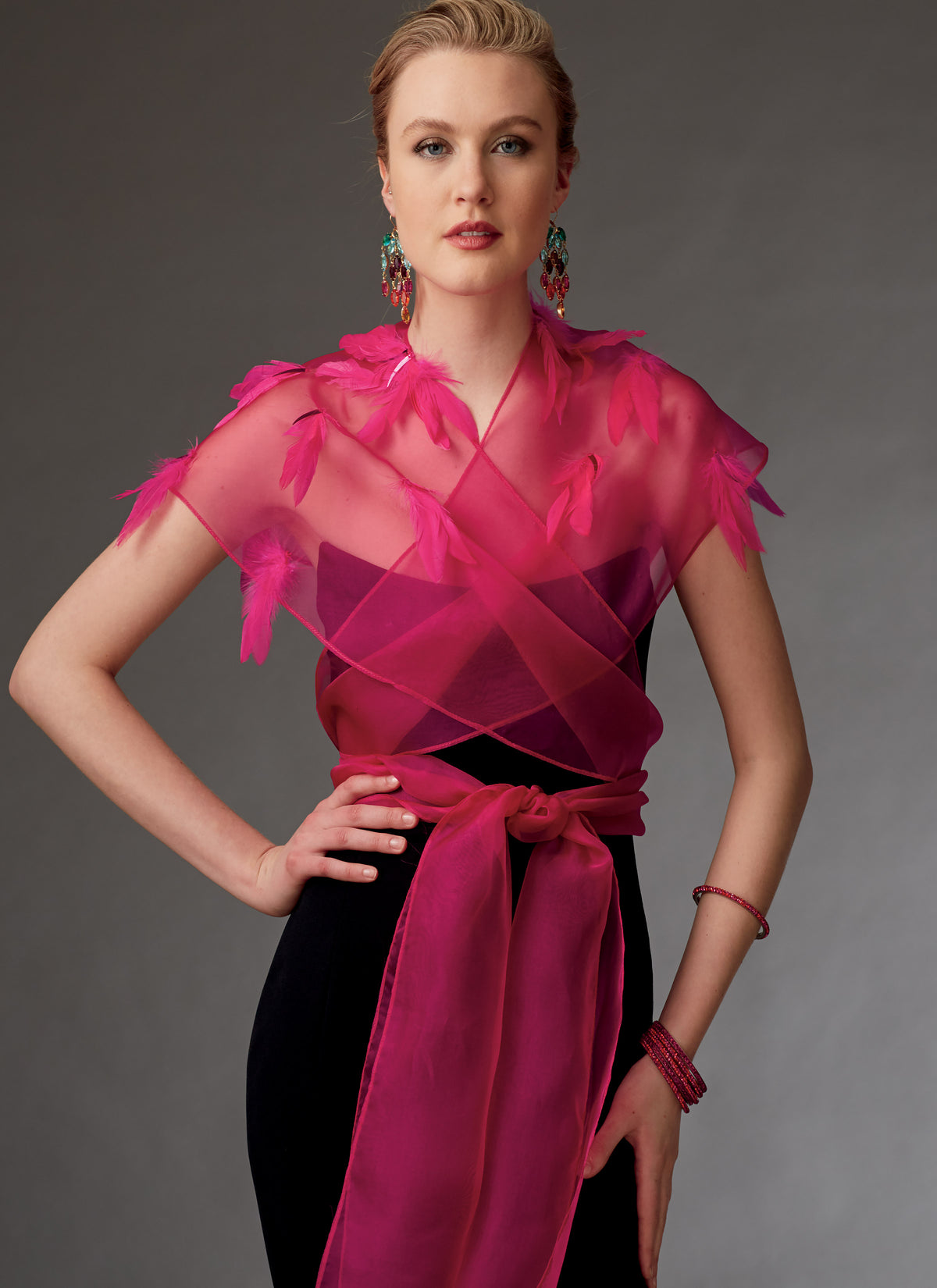 Vogue Patterns V9276 sewing pattern envelope showing the shrug designs