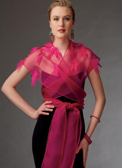 Vogue Patterns V9276 sewing pattern envelope showing the shrug designs