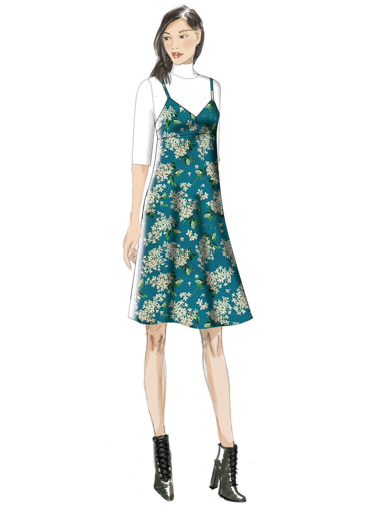Vogue Patterns V9278 sewing pattern envelope showing the lined dress designs